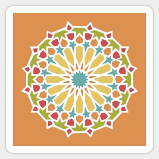 Yellow Flower Arabic Tiles Sticker